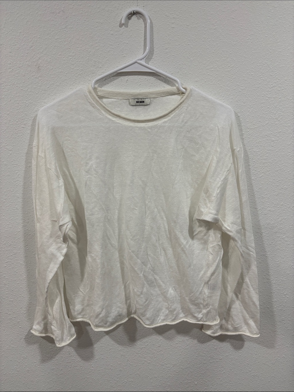 Buck Mason Women’s Lighthouse Linen Roll Neck Long Sleeve Tee Small